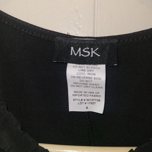 MSK Black Midi Dress with Silver Accents - Picture 4 of 5